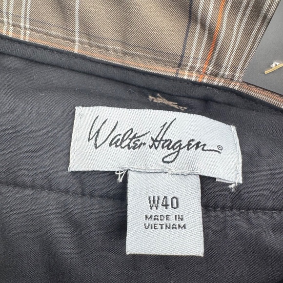 Walter Hagen Shorts Men 40 NEW Brown Plaid Golf Performance Flat Front Stretch - Picture 6 of 12